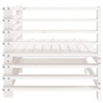 Canapés d'angle de jardin 2 pcs blanc bois de pin massif – Image 3