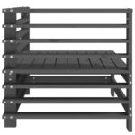 Canapés d'angle de jardin 2 pcs gris bois de pin massif – Image 3