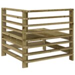 Canapés d'angle de jardin 2 pcs bois de pin imprégné – Image 4