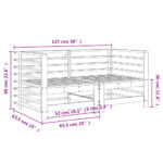 Canapés d'angle de jardin 2 pcs bois de pin imprégné – Image 6