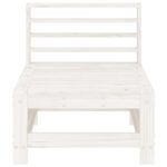 Canapés centraux de jardin 2 pcs blanc bois de pin massif – Image 2