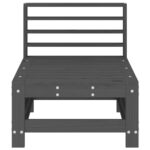 Canapés centraux de jardin 2 pcs gris bois de pin massif – Image 2