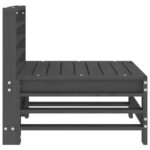 Canapés centraux de jardin 2 pcs gris bois de pin massif – Image 3