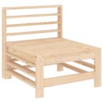 Salon de jardin 3 pcs bois massif de pin – Image 3