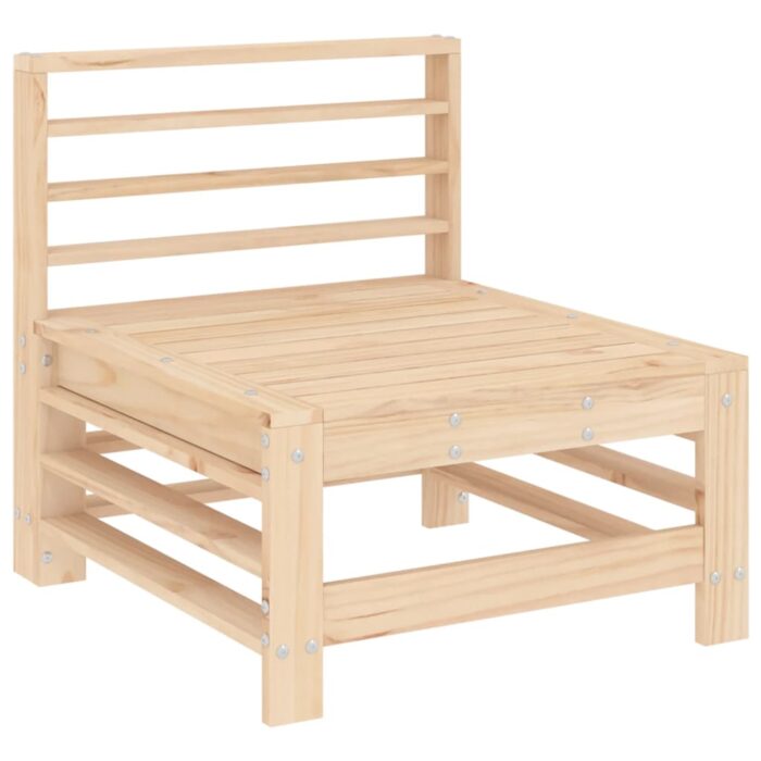 Salon de jardin 3 pcs bois massif de pin – Image 3