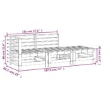 Salon de jardin 3 pcs bois massif douglas – Image 6