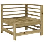 Salon de jardin 3 pcs bois de pin imprégné – Image 2