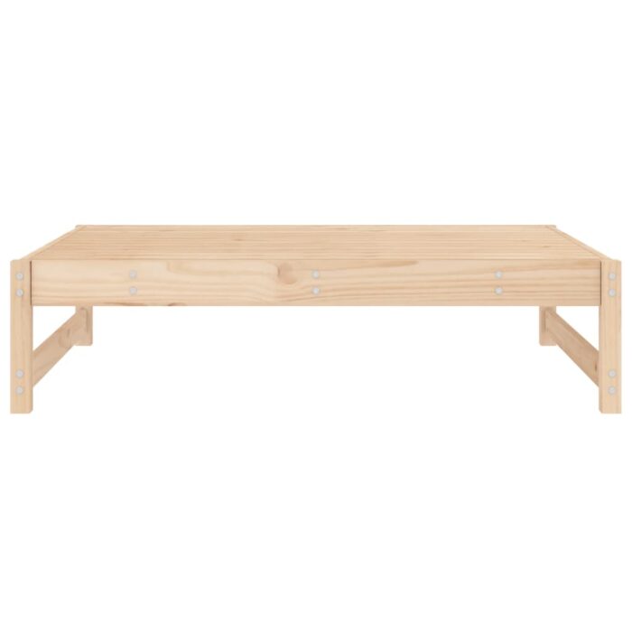 Repose-pied de jardin 120x80 cm bois de pin massif – Image 2