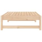 Repose-pied de jardin 120x80 cm bois de pin massif – Image 3
