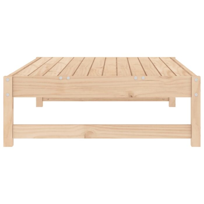 Repose-pied de jardin 120x80 cm bois de pin massif – Image 3