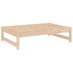 Repose-pied de jardin 120x80 cm bois de pin massif – Image 4