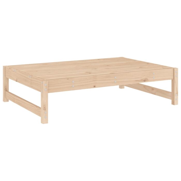Repose-pied de jardin 120x80 cm bois de pin massif – Image 4