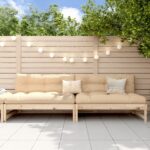 Canapés centraux de jardin 2 pcs 120x80 cm bois de pin massif