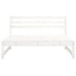 Canapés centraux de jardin 2pcs blanc 120x80 cm bois pin massif – Image 2