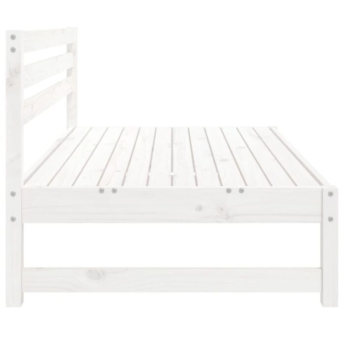 Canapés centraux de jardin 2pcs blanc 120x80 cm bois pin massif – Image 3