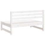 Canapés centraux de jardin 2pcs blanc 120x80 cm bois pin massif – Image 4