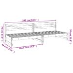 Canapés centraux de jardin 2pcs blanc 120x80 cm bois pin massif – Image 6