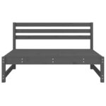 Canapés centraux de jardin 2 pcs gris 120x80 cm bois pin massif – Image 2