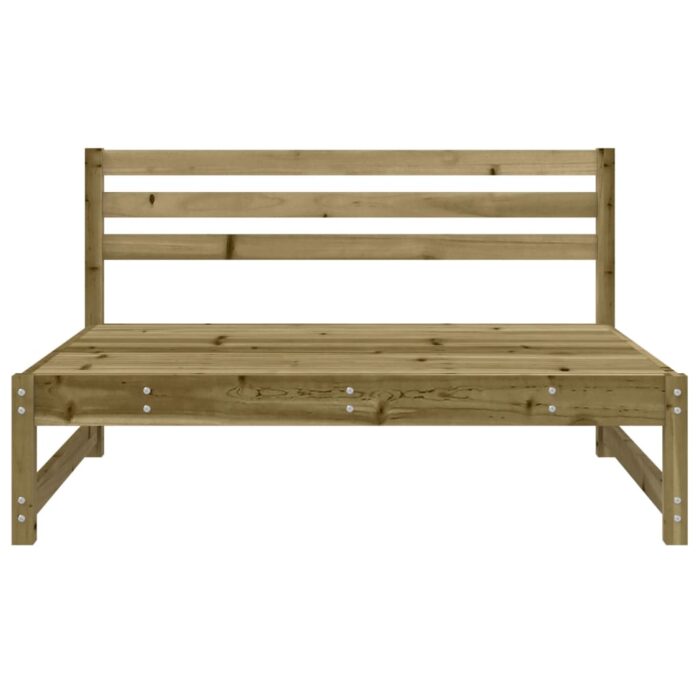 Canapés centraux de jardin 2 pcs 120x80 cm bois de pin imprégné – Image 2
