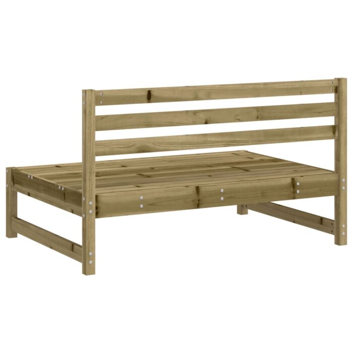 Canapés centraux de jardin 2 pcs 120x80 cm bois de pin imprégné – Image 4