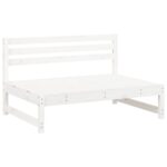 Salon de jardin 2 pcs blanc bois de pin massif – Image 2