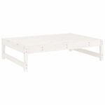Salon de jardin 2 pcs blanc bois de pin massif – Image 3