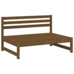 Salon de jardin 2 pcs marron miel bois de pin massif – Image 2