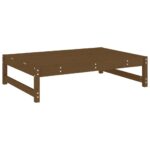 Salon de jardin 2 pcs marron miel bois de pin massif – Image 3