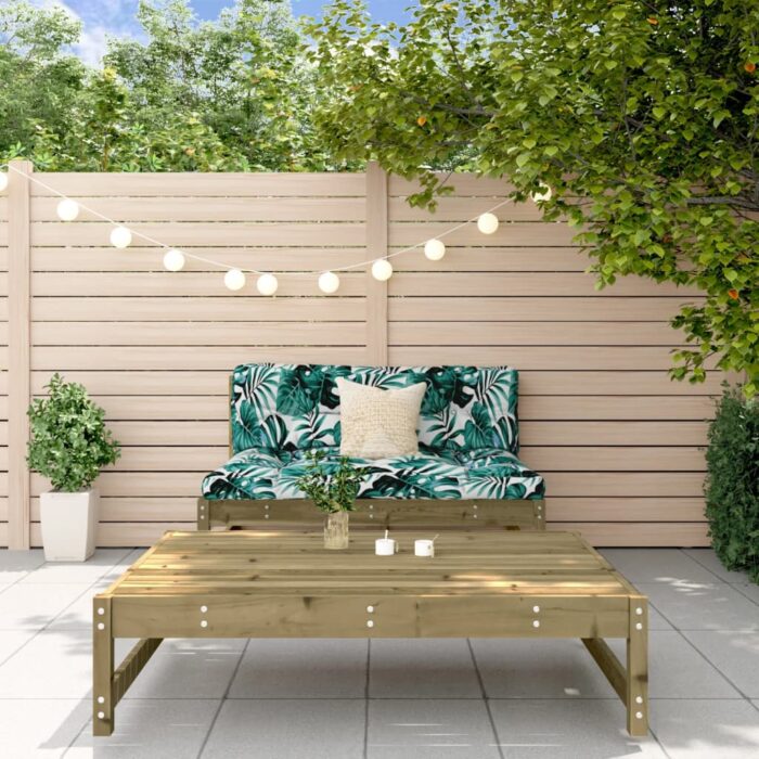 Salon de jardin 2 pcs bois de pin imprégné – Image 1