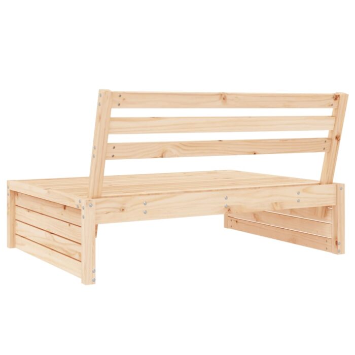 Canapé central de jardin 120x80 cm bois de pin massif – Image 3