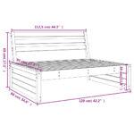 Canapé central de jardin 120x80 cm bois de pin massif – Image 5