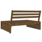 Canapé central de jardin marron miel 120x80 cm bois pin massif – Image 3