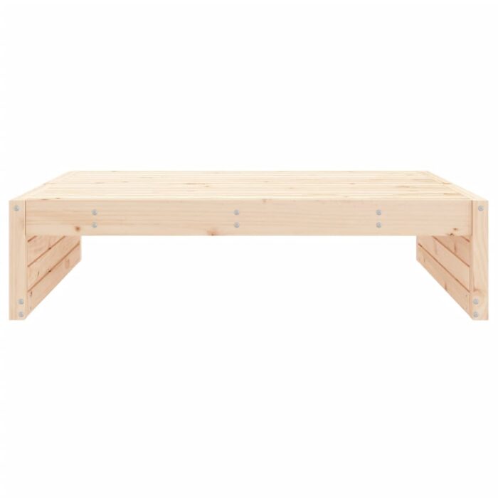 Repose-pied de jardin 120x80 cm bois de pin massif – Image 2