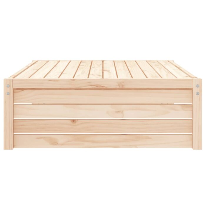 Repose-pied de jardin 120x80 cm bois de pin massif – Image 3