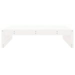 Repose-pied de jardin 120x80 cm blanc bois de pin massif – Image 2