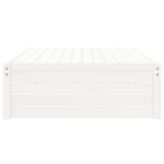 Repose-pied de jardin 120x80 cm blanc bois de pin massif – Image 3