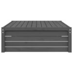 Repose-pied de jardin 120x80 cm gris bois de pin massif – Image 3