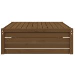 Repose-pied de jardin 120x80 cm marron miel bois de pin massif – Image 3