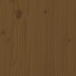 Repose-pied de jardin 120x80 cm marron miel bois de pin massif – Image 5