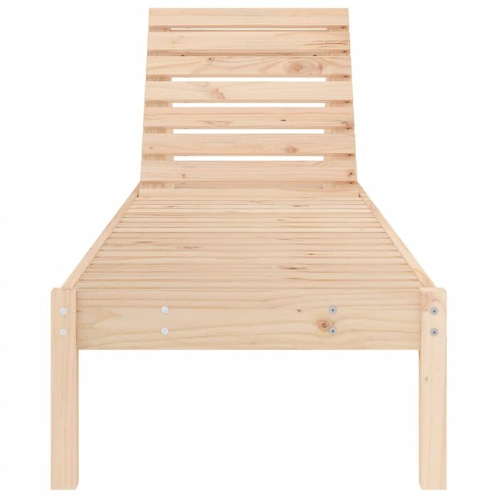Chaises longues lot de 2 199,5x60x74 cm bois massif de pin – Image 2