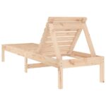 Chaises longues lot de 2 199,5x60x74 cm bois massif de pin – Image 4