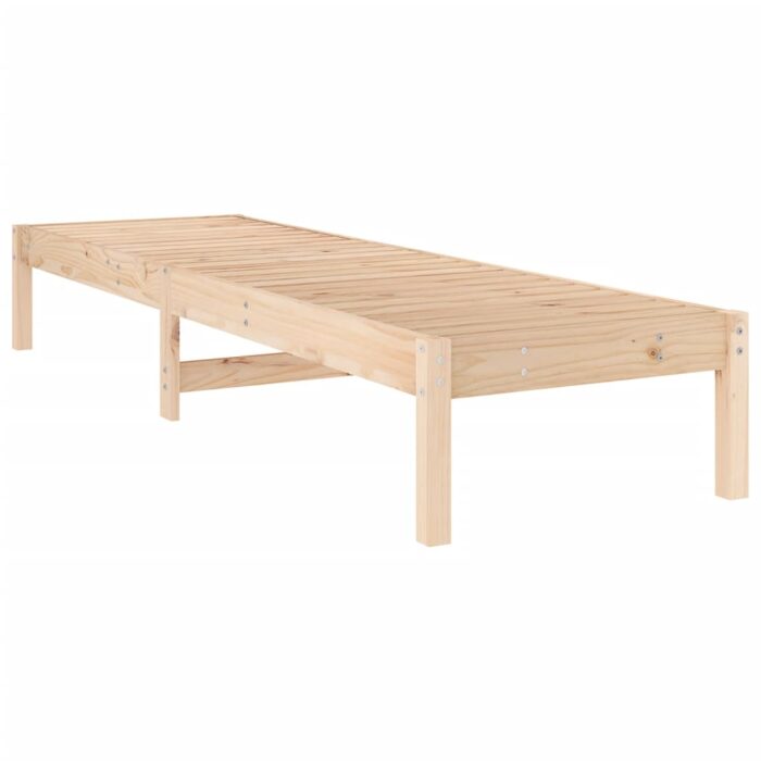Chaises longues lot de 2 199,5x60x74 cm bois massif de pin – Image 6