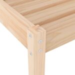 Chaises longues lot de 2 199,5x60x74 cm bois massif de pin – Image 7