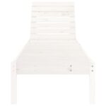 Chaises longues lot de 2 blanc 199,5x60x74cm bois massif de pin – Image 2