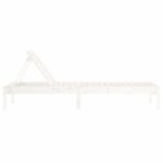 Chaises longues lot de 2 blanc 199,5x60x74cm bois massif de pin – Image 3