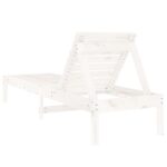 Chaises longues lot de 2 blanc 199,5x60x74cm bois massif de pin – Image 4
