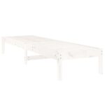 Chaises longues lot de 2 blanc 199,5x60x74cm bois massif de pin – Image 6