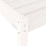 Chaises longues lot de 2 blanc 199,5x60x74cm bois massif de pin – Image 7