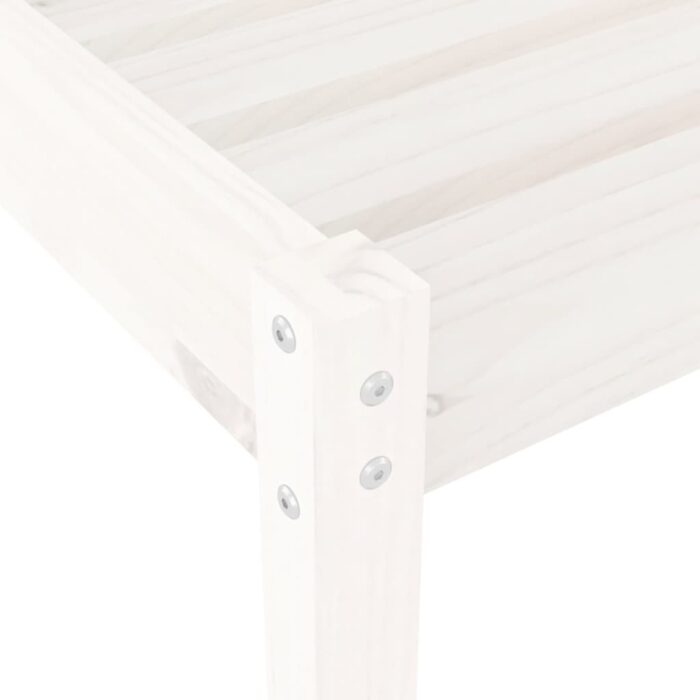 Chaises longues lot de 2 blanc 199,5x60x74cm bois massif de pin – Image 7