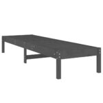 Chaises longues lot de 2 gris 199,5x60x74 cm bois massif de pin – Image 6